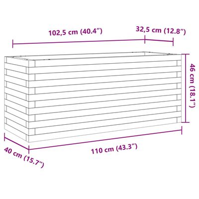 vidaXL Pflanzkübel 110x40x46 cm Kiefernholz Imprägniert