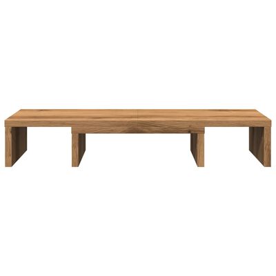 vidaXL Monitorständer Verstellbar Artisan-Eiche 60x24x10,5 cm