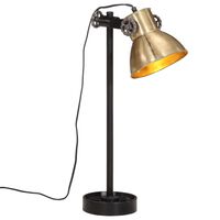 vidaXL Schreibtischlampe 25 W Antik-Messing 15x15x55 cm E27