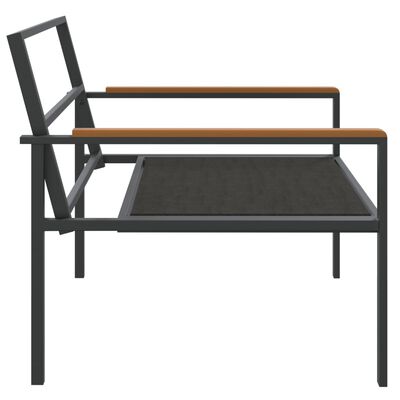 vidaXL 3-tlg. Garten-Lounge-Set mit Kissen Anthrazit Stahl