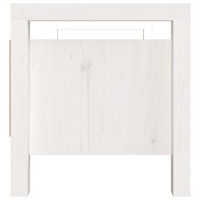 vidaXL Flurbank Weiß 80x40x43 cm Massivholz Kiefer