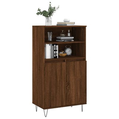 vidaXL Highboard Braun Eichen-Optik 60x36x110 cm Holzwerkstoff