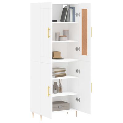 vidaXL Highboard Weiß 69,5x34x180 cm Holzwerkstoff