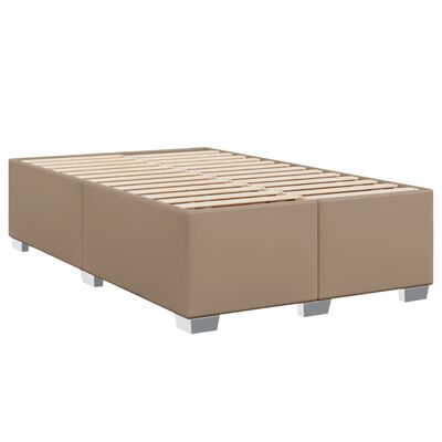 vidaXL Boxspringbett Matratze Cappuccino-Braun 120x200cm Kunstleder