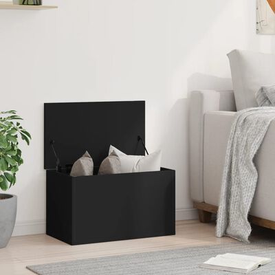 vidaXL Truhe Schwarz 60x35x35 cm Holzwerkstoff