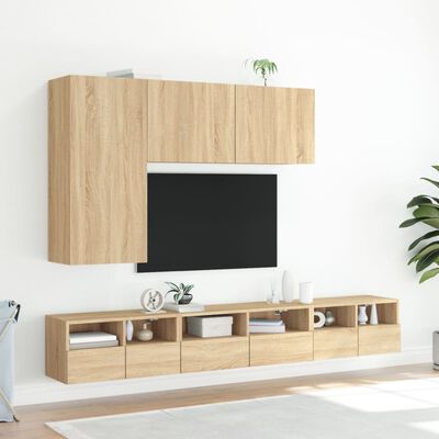 vidaXL TV-Wandschrank Sonoma-Eiche 60x30x30 cm Holzwerkstoff