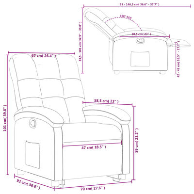 vidaXL Relaxsessel mit Aufstehhilfe Creme Stoff