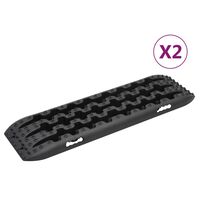 vidaXL Traktionsmatten 2 Stk. Schwarz 106x30,5x7 cm Nylon