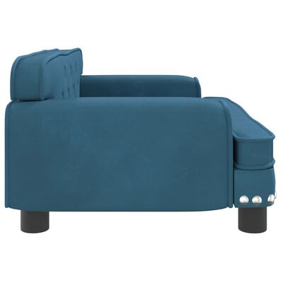 vidaXL Kindersofa Blau 70x45x30 cm Samt