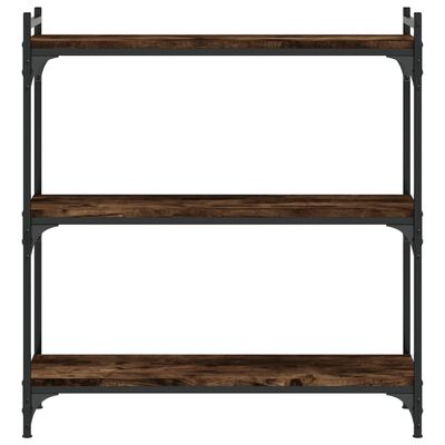 vidaXL Bücherregal 3 Böden Räuchereiche 80x30x86 cm Holzwerkstoff