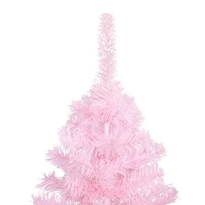 vidaXL Künstlicher Weihnachtsbaum mit Beleuchtung & Kugeln Rosa 180cm