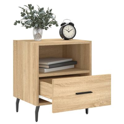 vidaXL Nachttische 2 Stk. Sonoma-Eiche 40x35x47,5 cm Holzwerkstoff