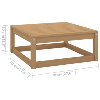 vidaXL 10-tlg. Garten-Lounge-Set Honigbraun Massivholz Kiefer