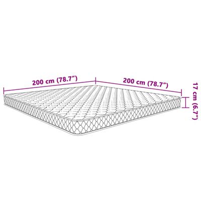 vidaXL Memory-Schaum-Matratze 200x200x17 cm Weiß