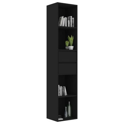 vidaXL Bücherregal Schwarz 36x30x171 cm Holzwerkstoff