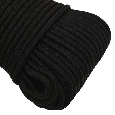 vidaXL Arbeitsseil Schwarz 4 mm 100 m Polyester