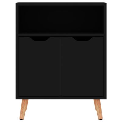 vidaXL Sideboard Hochglanz-Schwarz 60x30x72 cm Holzwerkstoff