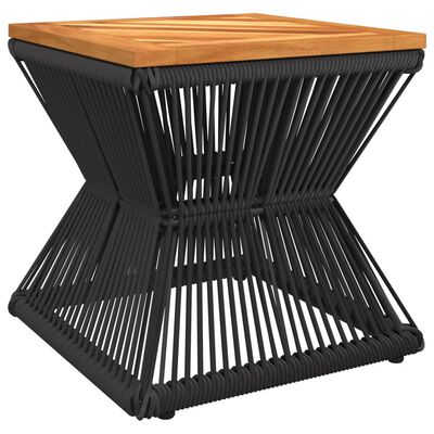 vidaXL Couchtisch mit Drahtgestell Schwarz 38x38x38 cm Akazienholz