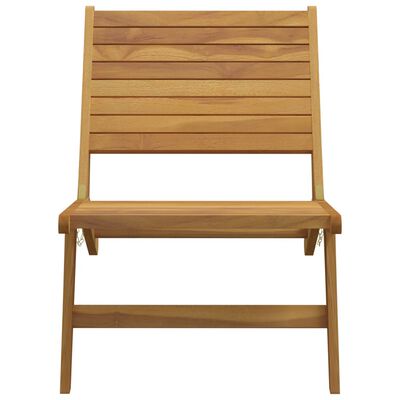 vidaXL Gartenstuhl Massivholz Teak