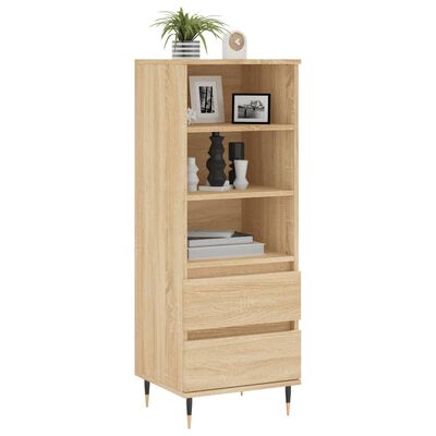 vidaXL Highboard Sonoma-Eiche 40x36x110 cm Holzwerkstoff