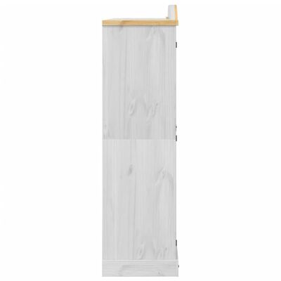 vidaXL Kleiderschrank Corona Weiß 151,5x52x186 cm Massivholz Kiefer