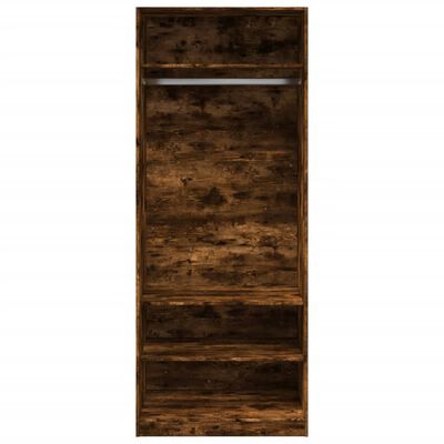 vidaXL Kleiderschrank Räuchereiche 80x50x200 cm Holzwerkstoffs