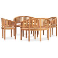 vidaXL 5-tlg. Garten-Lounge-Set Massivholz Teak