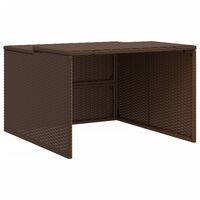 vidaXL Mähroboter-Garage Braun 86x90x52/57 cm Poly Rattan