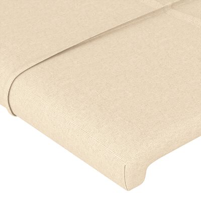 vidaXL Boxspringbett mit Matratze Creme 80x200 cm Stoff