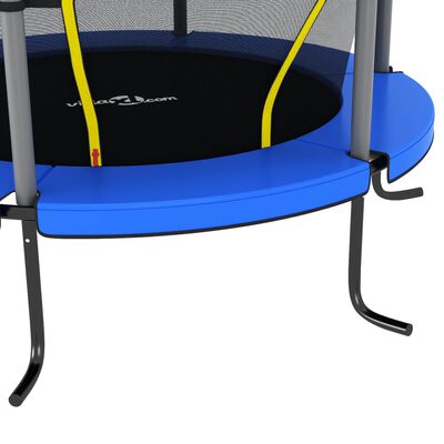 vidaXL Trampolin mit Sicherheitsnetz Rund 140x160 cm Blau