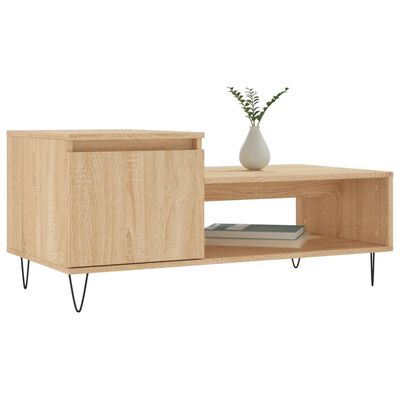 vidaXL Couchtisch Sonoma-Eiche 100x50x45 cm Holzwerkstoff