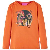 Kinder-Langarmshirt Dunkelorange 92