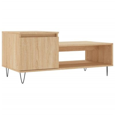 vidaXL Couchtisch Sonoma-Eiche 100x50x45 cm Holzwerkstoff