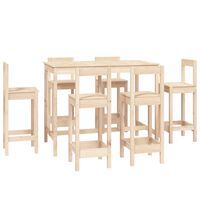 vidaXL 7-tlg. Bar-Set Massivholz Kiefer