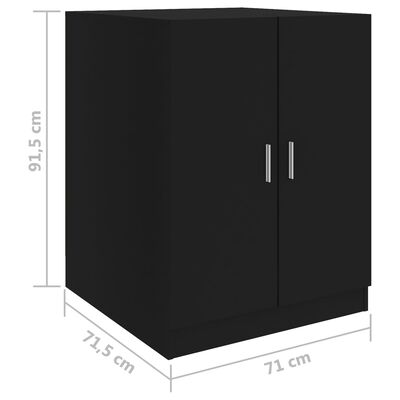 vidaXL Waschmaschinenschrank Schwarz