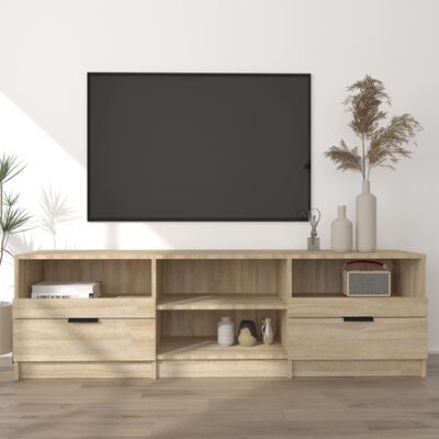 vidaXL TV-Schrank Sonoma-Eiche 150x33,5x45 cm Holzwerkstoff