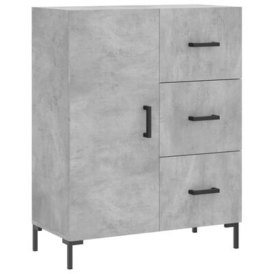 vidaXL Highboard Betongrau 69,5x34x180 cm Holzwerkstoff