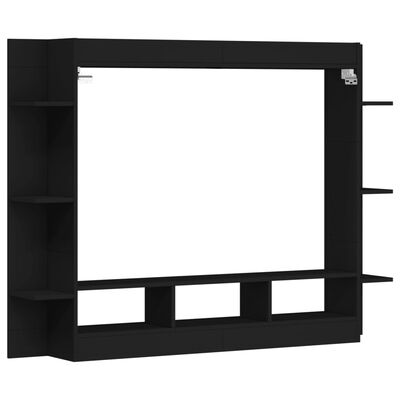 vidaXL TV-Schrank Schwarz 152x22x113 cm Holzwerkstoff