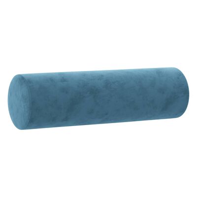 vidaXL 2-Sitzer-Sofa mit Zierkissen Blau 120 cm Samt