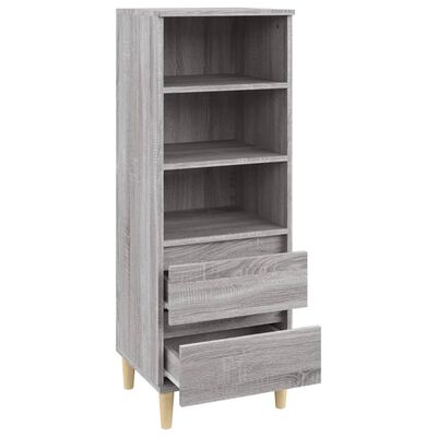 vidaXL Highboard Grau Sonoma 40x36x110 cm Holzwerkstoff