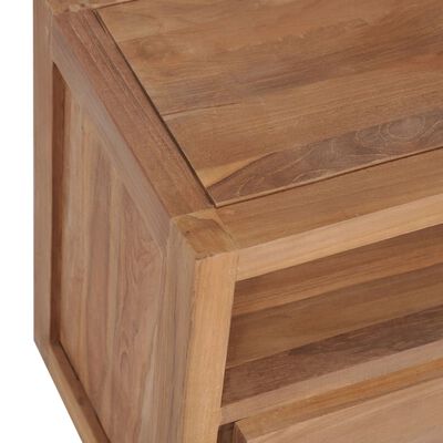 vidaXL TV-Schrank Massivholz Teak Natur 120×30×40 cm