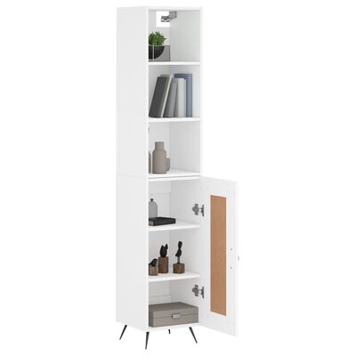 vidaXL Highboard Weiß 34,5x34x180 cm Holzwerkstoff