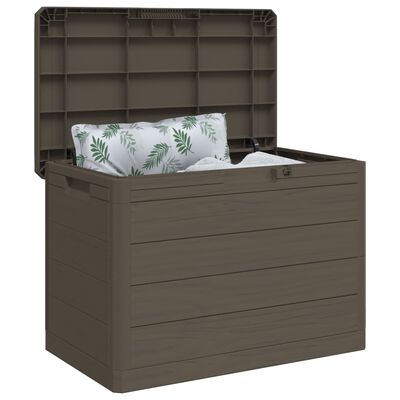 vidaXL Outdoor-Kissenbox Braun 77,5x44,5x53 cm Polypropylen