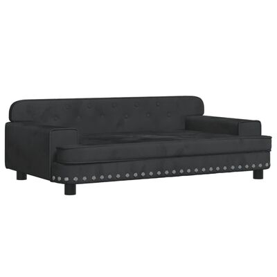 vidaXL Hundebett Schwarz 90x53x30 cm Samt