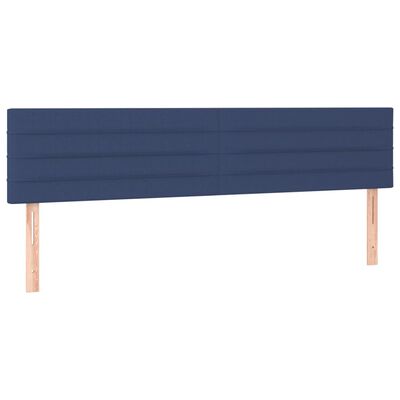 vidaXL Kopfteile 2 Stk. Blau 100x5x78/88 cm Stoff