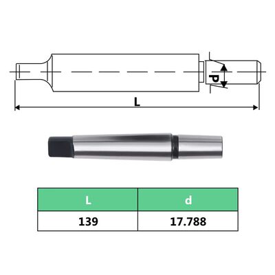 vidaXL Schnellspannbohrfutter MT2-B18 mit 16 mm Spannbereich