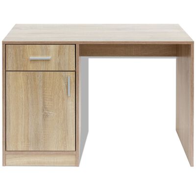 vidaXL Schreibtisch mit Schublade und Schrank Eiche 100x40x73 cm