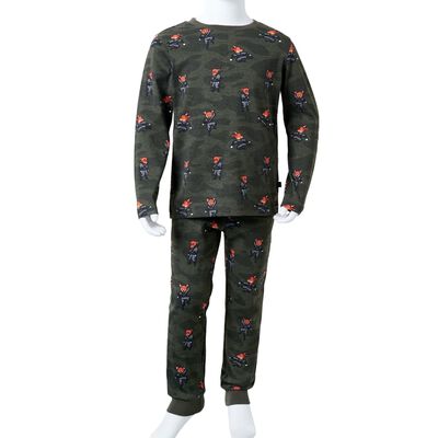 Kinderpyjama mit Langen Ärmeln Khaki 128