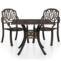 vidaXL 3-tlg. Bistro-Set Aluminiumguss Bronzen