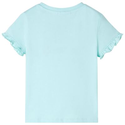 Kinder-Kurzarmshirt Hellblau 116